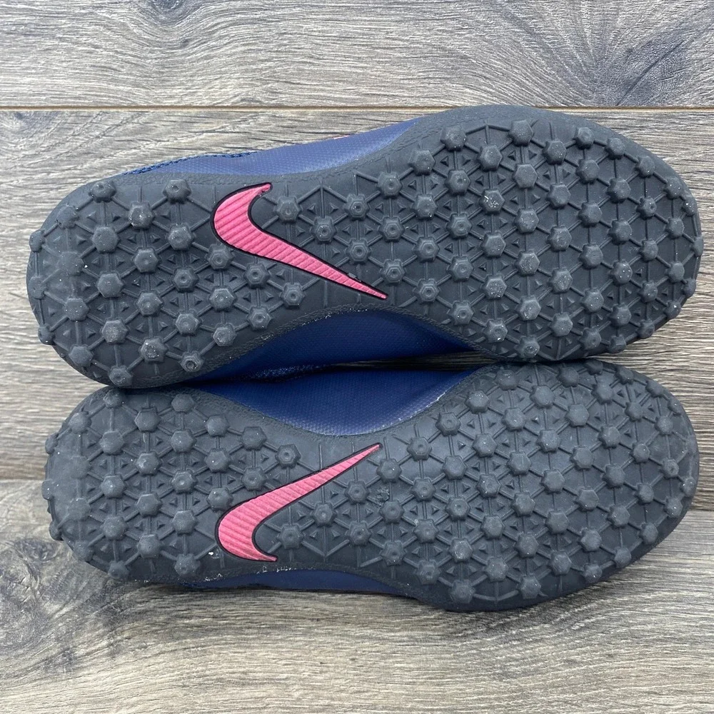 Nike Hypervenom Phade II TF Soccer Cleats Kids 1.5Y Navy Pink 725239-446